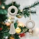 thumbnail image 1 of Ganfancp Pequeño Anillo Blanco Colgante Conjunto de Decoración Del Árbol de Navidad Material de Hilo de Algodón Pequeño Colgante de Decoración Del Árbol de Navidad Ofertas de La Semana 2*Dispositivos, 1 of 6