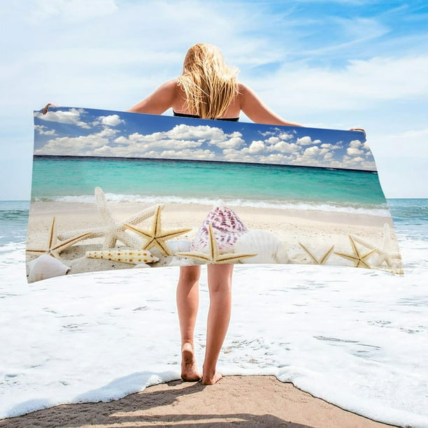 Ganfancp Toalla de Playa de Microfibra Súper Ligera Toalla de Baño de Colores Manta de Playa a Prueba de Arena Toalla Multiusos para Viajes Piscina 30X60 Pulgadas Rebajas Hoy Liquidación 1X Toalla de
