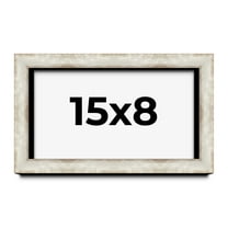 15x8 Shadow Box Frame Silver | 1.625 Inches Deep Real Wood Contemporary Shadowbox Display Frame |