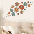 thumbnail image 2 of Boho Retro Floral Wall Decals Large Vintage Flower Wall Stickers Colorful Hippie Flower Wall Art Stickers for Bedroom, Living Room, Offices, Sofa, TV Backdrop Decoration, 2 of 8