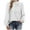 White, variant on YUGYXL Dressy Blouse for Women Fashion Casual Lantern Sleeve Work Business Tops Pleated Front Mock Neck Shirts Black XXL