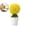 Yellow, variant on Artificial Snowball Plant in Pot - 10.2" Realistic Fake Plant in White Pot, No-Maintenance Indoor Decor for Home, Office Desk, Front Porch