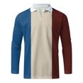 thumbnail image 3 of Gibobby Playera polo hombre Hombres Casual Otoño Invierno Manga larga Turndown Neck Shirt Impreso Camiseta Top Blusa(Caqui,XL), 3 of 5