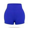thumbnail image 3 of Yoga Short Pants Sports Shorts Gym Dance Workout Shorts Running Athletic Shorts for Women, Blue, L, 3 of 8