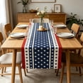thumbnail image 4 of 4th of July Patriotic Table Runners, 72x13 Inch Stars Stripes Red White and Blue Table Runner for Memorial Day Independence Day Table Decor, 4 of 6