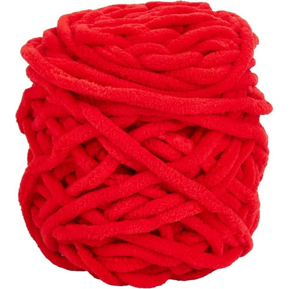 Christmas Red Chenille Chunky Yarn