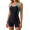Green, variant on Women's Colorblock Athletic Boyleg One Piece Swimsuit, Racerback Modest Bathing Suit with Sewn-in Bra for Swimming Training Surfing
