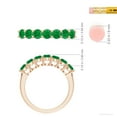 thumbnail image 5 of Angara Natural 1.05 Ct. Emerald Non Eternity Wedding Band in 14K Rose Gold for Women (Ring Size: 3), 5 of 10