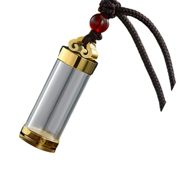 Memorial Urn Necklace For Ashes Hair Sand Engravable Symbol Jewelry Stainless Steel Acrylic Gift For Family