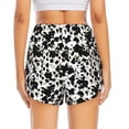thumbnail image 2 of Lsque Cow Skin 1 Printed Women's Running Shorts with Liner Pockets,Elastic Quick Dry Workout Athletic Gym Yoga Shorts,Womens High Waist Shorts-Large, 2 of 9