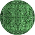 thumbnail image 1 of Ahgly Company Indoor Round Oriental Emerald Green Industrial Area Rugs, 8' Round, 1 of 4
