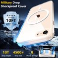thumbnail image 6 of NEOYFC for Magnetic Case for iPhone SE 2022/SE 2020/8/7 Case, with Tempered Glass Screen Protector, [Compatible with MagSafe], Military Drop Shockproof Cover for iPhone SE 3/SE 2/8/7 4.7 inch,Clear, 6 of 7