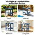 thumbnail image 6 of Adirondack Outdoor Side Table Set Of 2 with Storage Shelf, HDPE Patio End Table Weather Resistant, Indoor & Outdoor Side Table for Bedroom Living Room, 6 of 11