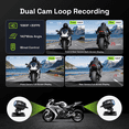 thumbnail image 6 of Aoocci C6 Pro 6.25" Dual 1080P Motorcycle Dash Cam, GPS Navigation Screen, Wireless CarPlay & Android Auto, Tire Pressure Monitor Sensor TPMS, IP67, 6 of 13