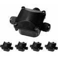 thumbnail image 1 of Junction Box, 3 Way Junction Box IP68 Waterproof Connector Outdoor Electrical Junction Box Black (5 PCS), 1 of 4