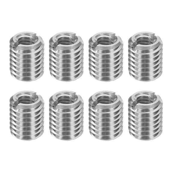 8Pcs Threaded Insert, Stainless Steel M10*1.5 Male to M6*1 Female 12mm Long