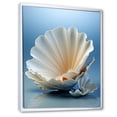 thumbnail image 2 of Designart "Grey Scale Misty Clam" Clam Floater Framed Wall Art Prints, 2 of 5