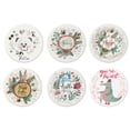 thumbnail image 1 of Posavasos de 6 piezas, con portavasos, posavasos redondo de piedra cerámica, cojín con base de corcho para mesa, utilizado para colocar tazas y tazas, para uso en oficina., 1 of 5