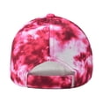 thumbnail image 5 of Bibifish Womens Red & Pink Tie-Dye Baseball Cap Curved-Brim Soft Fabric Lightweight Casual Vacation Streetwear Outdoor Sun Protection Cap, 5 of 5