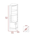 thumbnail image 3 of Tuhome Furniture Bar d'Angle Syrah et Armoire à Vin en Chêne Patiné, 3 of 13