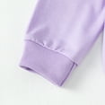 thumbnail image 5 of Kucnuzki 2T Toddler Girl Winter Tops Baby Girl Sweatshirt 3T Long Sleeve Casual Sylish Pure Color Round Neck Sweatshirt Purple, 5 of 6