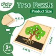 thumbnail image 4 of Puzle de árbol de madera Kinder Park Montessori para niños de más de 3 años con perillas, 4 of 9