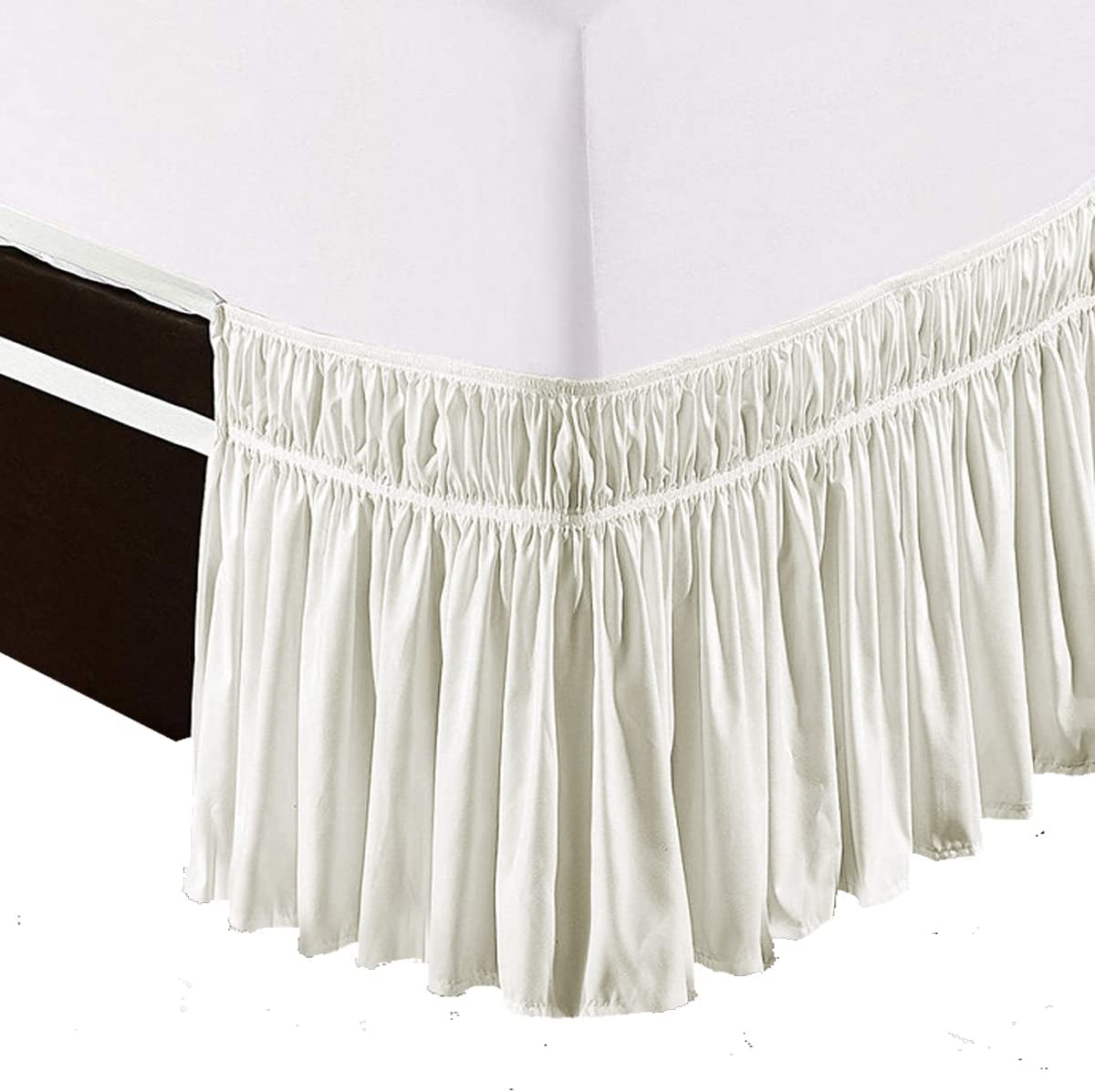 Bed Skirt Queen Size Wrap Around Bed skirt 18 Inch Depth Easy Fit
