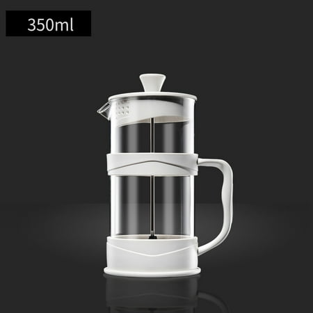 

french press coffee French Press Coffee Maker 12 Oz White Coffee Presses Tea Makers with Borosilicate Glass Cold and Hot Brew Coffee