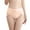 Beige, variant on Lroveb Cotton Underwear for Women Plus Size Abdominal Solid Color 3D Embossed Mid Waist Panties