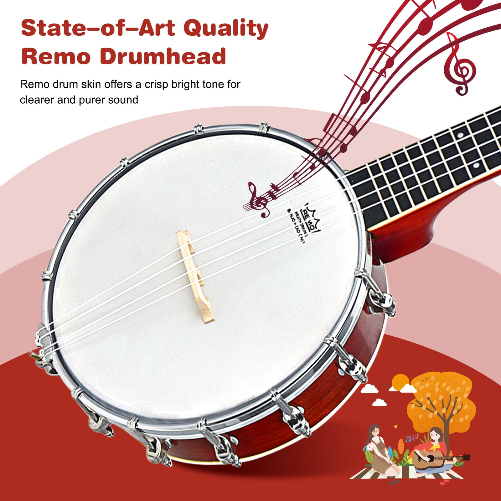 Ukulelen- & Gitarrengurt Aus Polyester – Buntes Regenbogen-Design, Verstellbar, Mit PU-Leder-Verbindungen