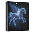 thumbnail image 2 of Blue Light Effect Pegasus 3 Ring Hardcover Binders 1.5in Round Rings for Letter-Size Folder Paper Organizer Pockets for Office Student Recipe, 2 of 9