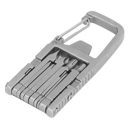 Keychain Multitool Portable Carabiner Ruler Folding Multi Tool Mobile Phone Holder for Daily Use