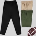 thumbnail image 3 of PURE CHAMP 3 Pack Boys Sweatpants Mesh Lightweight Kids Clothes with Zipper Pockets Active Quick-Dry Boys Pants Sizes 4-20 (Set 4 Size X-Small), 3 of 5