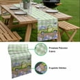 thumbnail image 5 of Blue Purple Floral Table Runner - 72 Inch Long, Kitchen Dining Table Runner Dresser Scarves, Spring Hydrangea Flower Truck Green Plaid Farmhouse Decor for Coffee Tables Wedding Party Banquet, 5 of 8