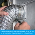 thumbnail image 4 of Unique Bargains 4 Inch Duct Connector Flange Square to Round Interface Metal Straight Pipe Air Duct, 4 Pcs, 4 of 5