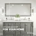 thumbnail image 2 of Eviva Aberdeen 60" Grey Framed Bathroom Wall Mirror, 2 of 6