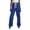 Blue, variant on WRXMIJNHGSA Clearance Women's Casual Pants Loose High Waist Pressure Stripes Hundred Folds Wide Leg Pants for Women Down Drag Straight Leg Casual Pants