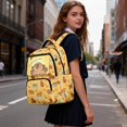 thumbnail image 4 of KUIFORTI Capybara Orange Girls Backpack Comfortable Kids Bookbag Multiple Organizer Pockets Lightweight Suitable for Elementary Middle Daily Use, 4 of 7