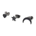 thumbnail image 1 of 3PCS/Set Femmes Étoile Lune Coeur Forme Goujons Soirée Parti Boucles d'Oreilles Fille Soirée Partie Prom Boucles d'Oreilles Punk Strass Oreille Clous, 1 of 8
