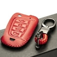 thumbnail image 5 of Vitodeco Genuine Leather Flip Key Fob Case Cover Compatible with Hyundai Accent, Kona, Santa Fe, Tucson, Venue, Sonata, Veloster 2018-2025 (4-Button, Red), 5 of 6