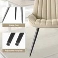 thumbnail image 5 of 2-Piece / 4-Piece Modern Dining Chair Sets with Thickened Cushions Premium Fabric Upholstered Kitchen Chairs Sturdy Metal Legs 300 lbs Capacity for Dining Room Living Room Office, 5 of 6