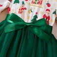 thumbnail image 6 of newwalpole Girls Long Sleeve Christmas Tutu Dress Fall Winter Puff Long Sleeve Princess Party Tulle Dresses Green for Size 6-7 Years, 6 of 7