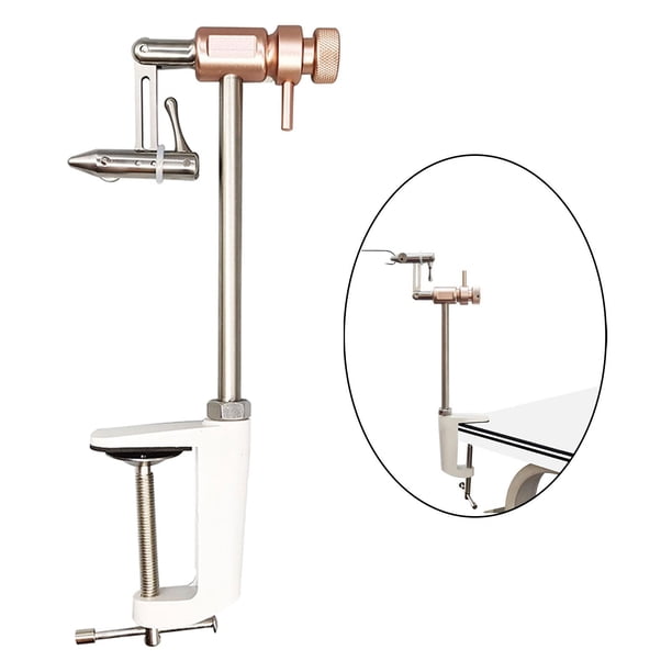 Accesorio de tornillo de banco para atado de moscas, fabricación de señuelos resistentes, pieza de repuesto, hilo de bobina de pesca, herramienta para 26cm giratorio