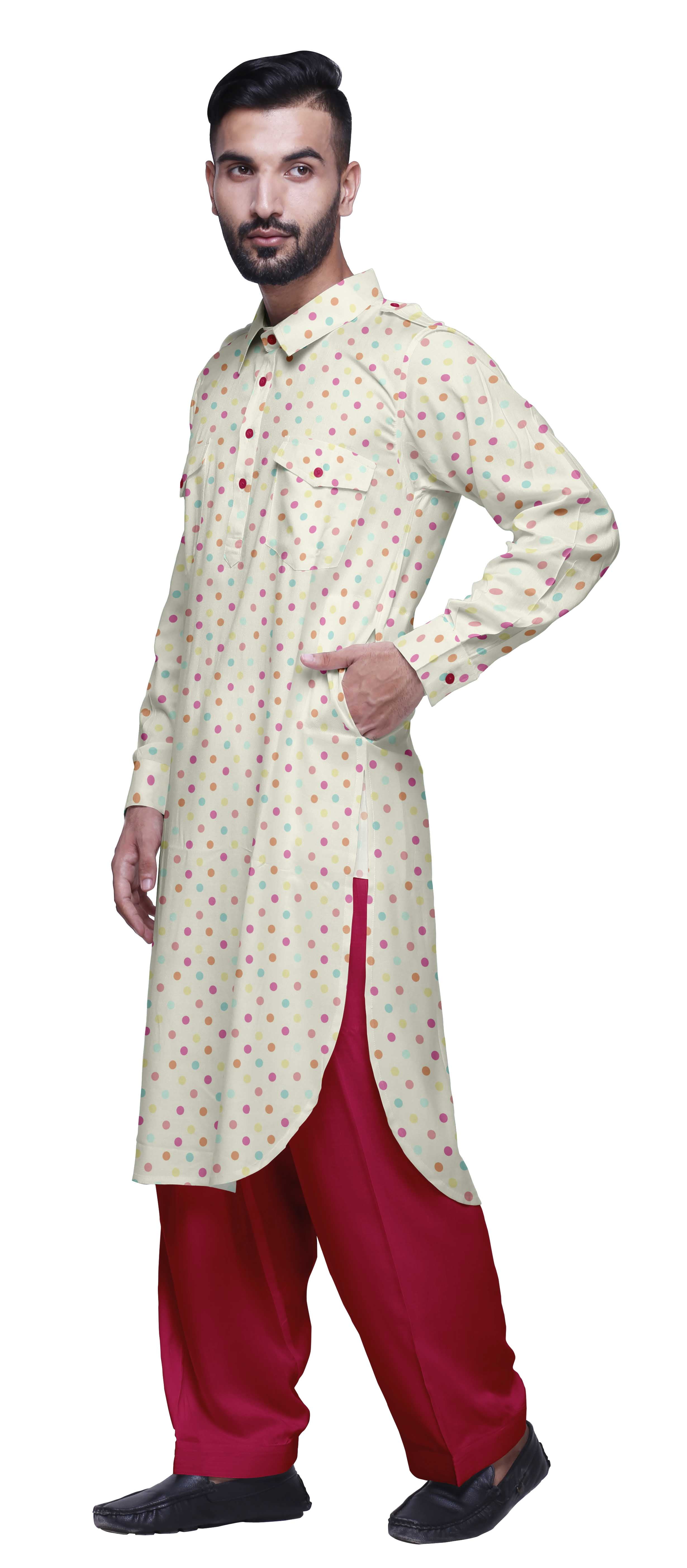 Printed kurta pajama online punjabi