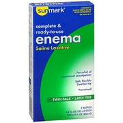 Sunmark Complete & Ready-to-use Enema Saline Laxative Twin Pack - 9 oz