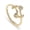 Gold, variant on S925 Sterling Silver Tulip Ring for Women, Dainty CZ Flower Open Wrap Band, Elegant Promise Jewelry for Gift