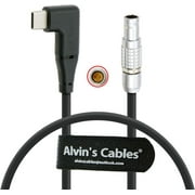 Alvins Cables Right Angle PD USB-C Type-C to 2 Pin Male Power Cable Fast Charging Cable for DJI Ronin| Tilta| Teradek|