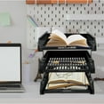 thumbnail image 6 of Howish File Folder Black 3 Tier File Shelf Organizer Stackable Letter Tray Office Paper Holder Tray(13.07"X10.63"X10.04"), 6 of 8