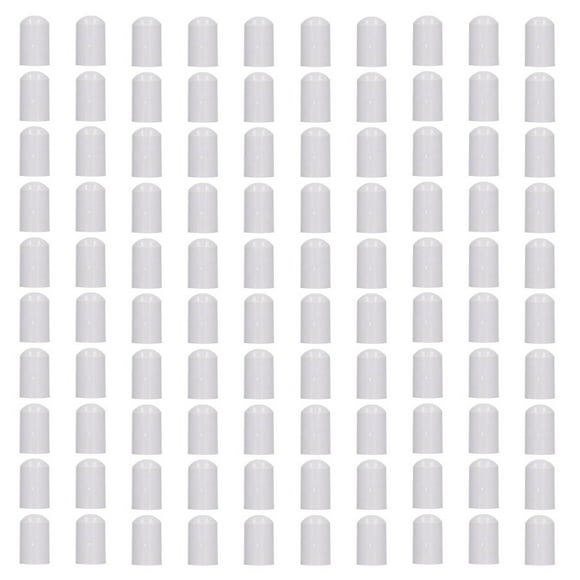 100PCS Rod End Caps Engineering Plastic Waterproof Terminal Rod Bearing Tube Protector Caps for Electronic Fence System White 12.5mm/0.49in
