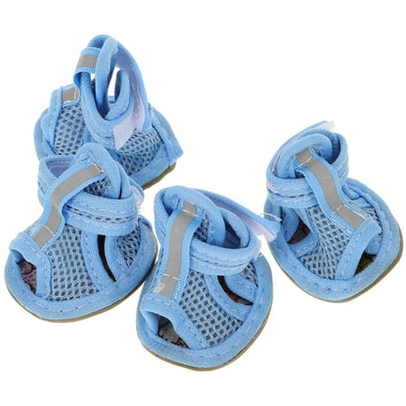 GOOHOCHY 4 Pcs Little Dog Shoes for Dogs Pet Sandals Boots